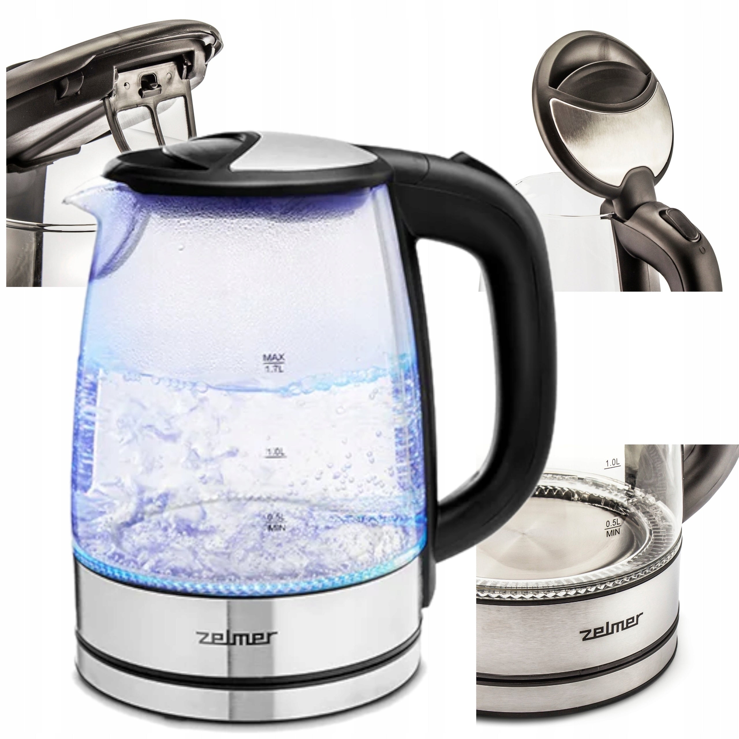 ELECTRIC GLASS KETTLE ZELMER ZCK8024 2200W 1,7L