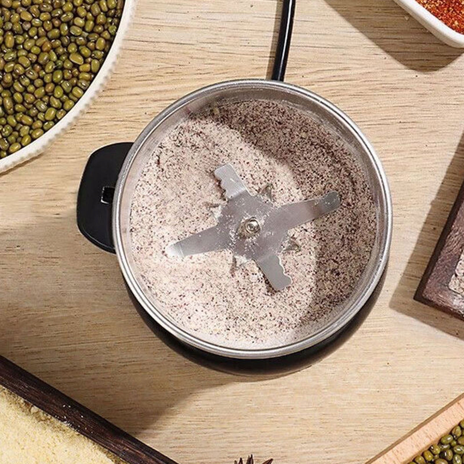 ELECTRIC GRAIN GRINDER MILL MULTIFUNCTIONAL POWDER MACHINE HOME USE Dominant color black