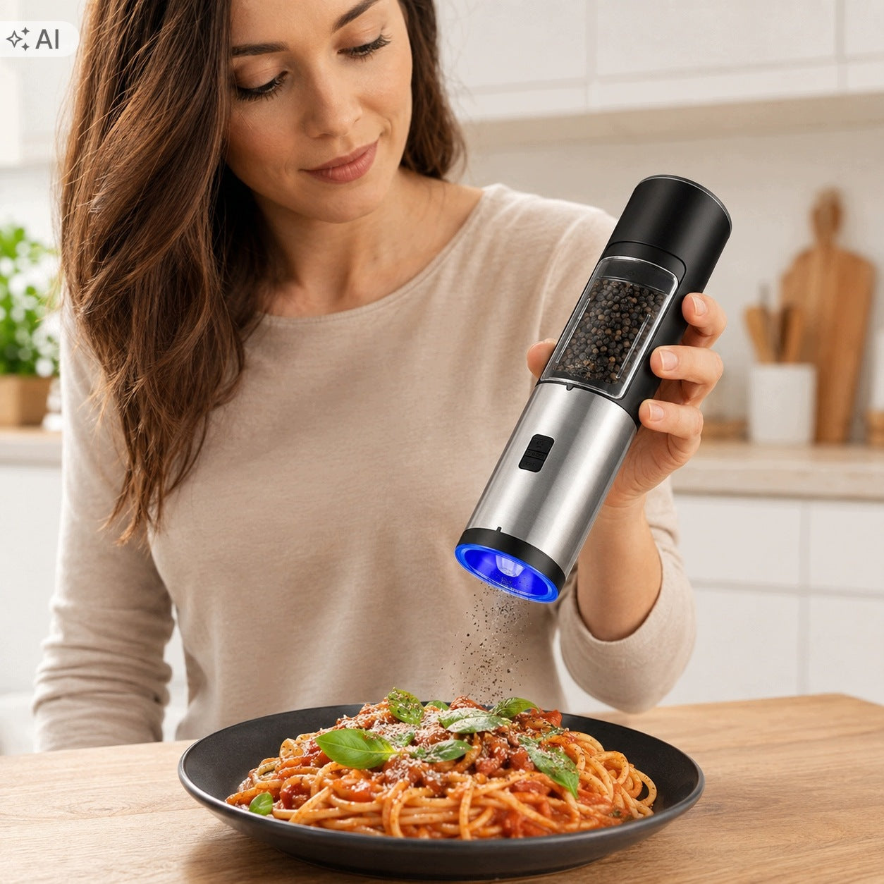 ELECTRIC GRAVITY GRINDER AUTOMATIC FOR SALT PEPPER LED ADJUSTMENT Manufacturer code ELEKTRYCZNY MŁYNEK AUTOMATYCZNY AAA