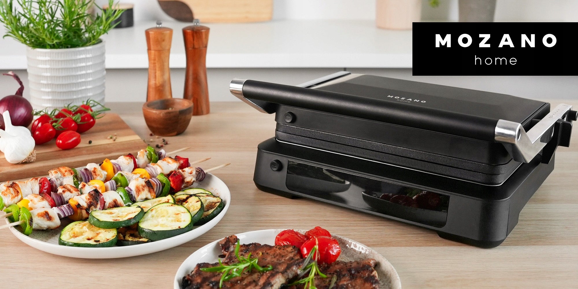 ELECTRIC GRILL 2000W TOASTER FOLDING TIMER 2 THERMOSTATS Power 2000 W