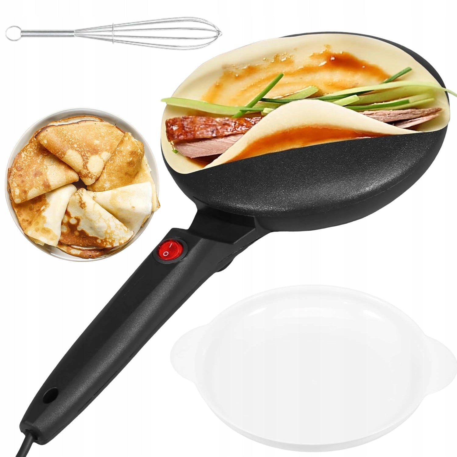 ELECTRIC GRILL 600W NON-STICK FOR TORTILLA CREPE LONG HANDLE
