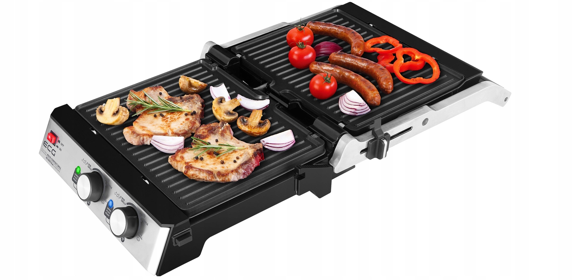ELECTRIC GRILL ECG KG 2033 TOASTER PANINI WAFFLE BBQ 3in1 2000W SOLID Manufacturer code KG 2033