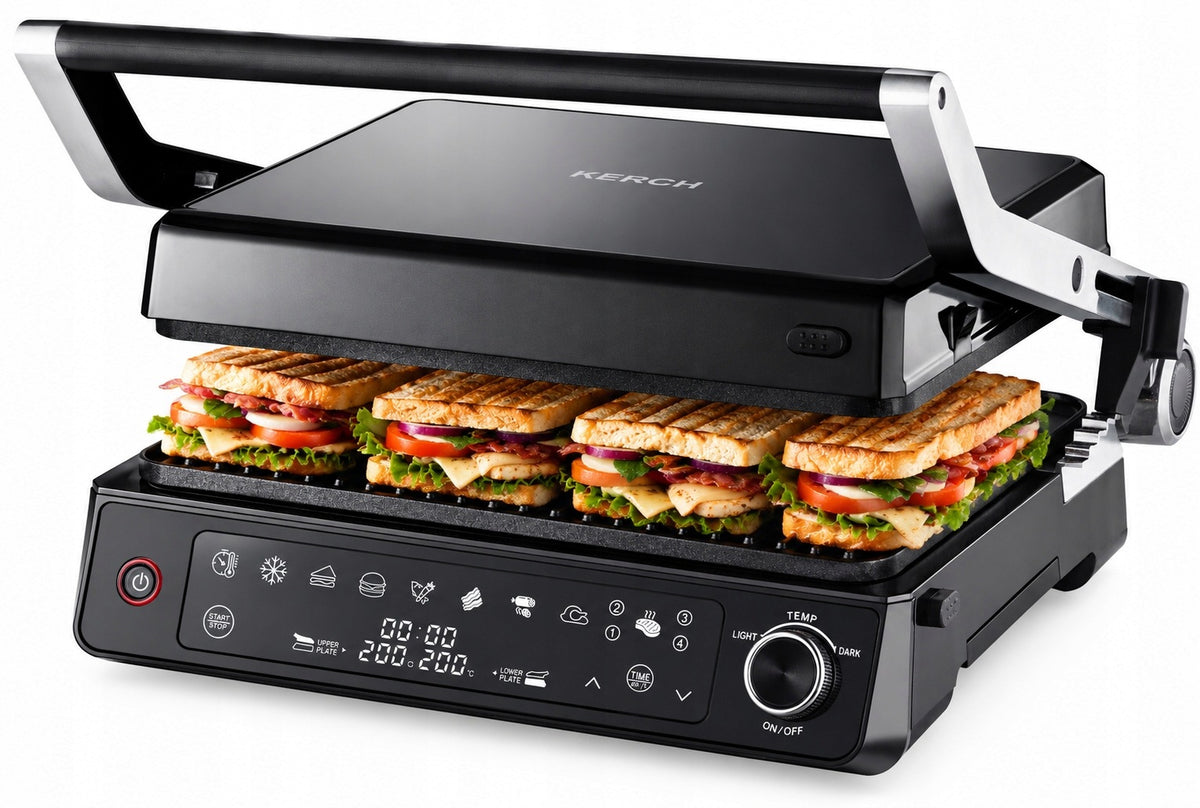 ELECTRIC GRILL PANINI TOASTER SANDWICH TOASTER KERCH BRILLO 9 PROGRAMS