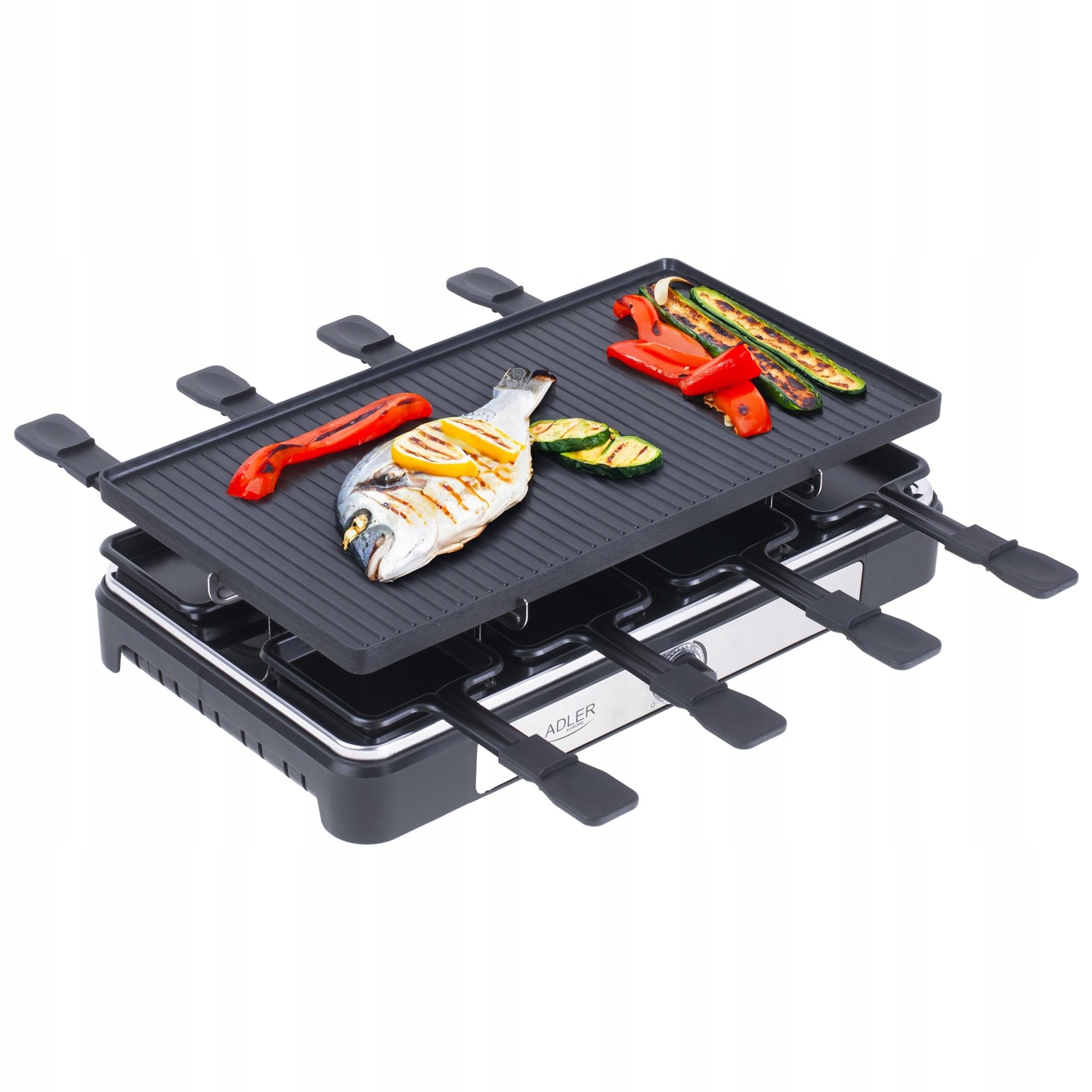 ELECTRIC GRILL RACLETTE LARGE XL 8 PEOPLE STRONG 1400W PATENLOINS SPATULAS Power 1400 W