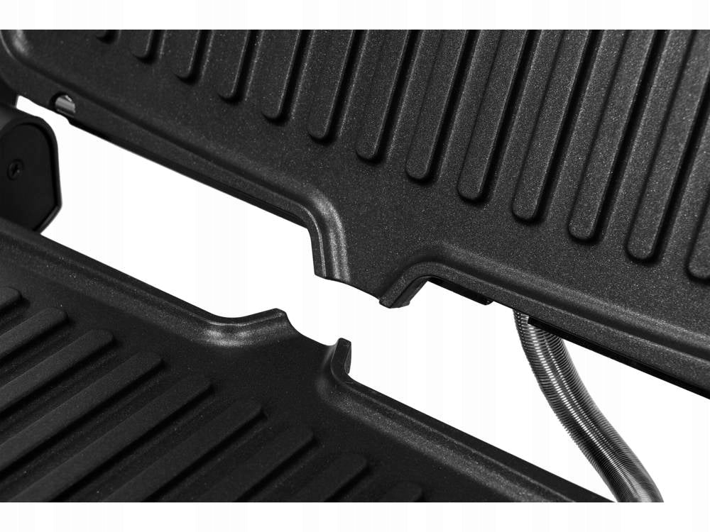 ELECTRIC GRILL TOASTER FOLDING REMOVABLE PLATES 2000W LED PANEL LUND Dominant color silver/gray