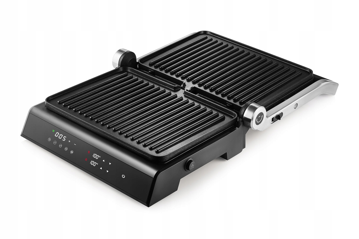 ELECTRIC GRILL WITH TEMPERATURE CONTROL 5 PROGRAMS FOLDING LED 2200W Brand Transa Electronics