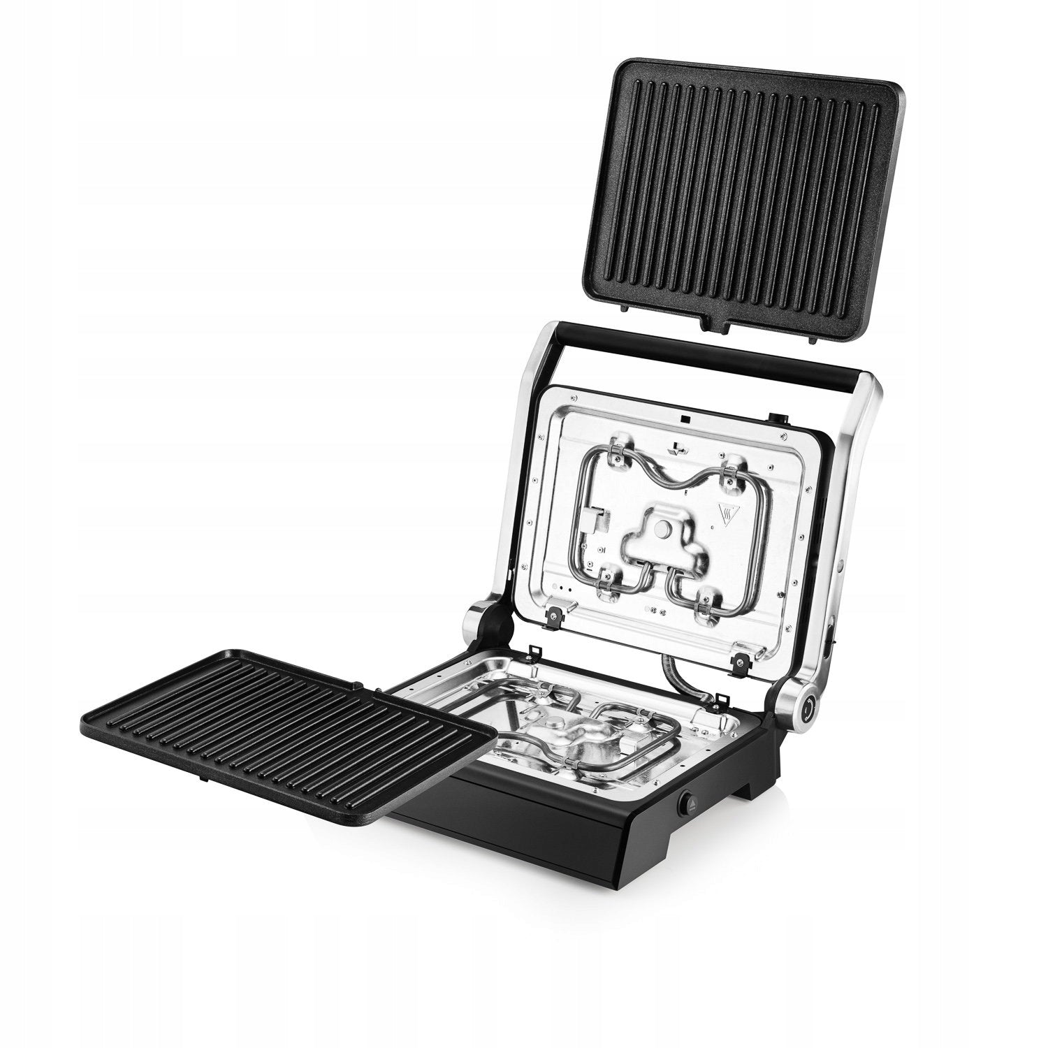 ELECTRIC GRILL WITH TEMPERATURE CONTROL 5 PROGRAMS FOLDING LED 2200W Model DualPlate