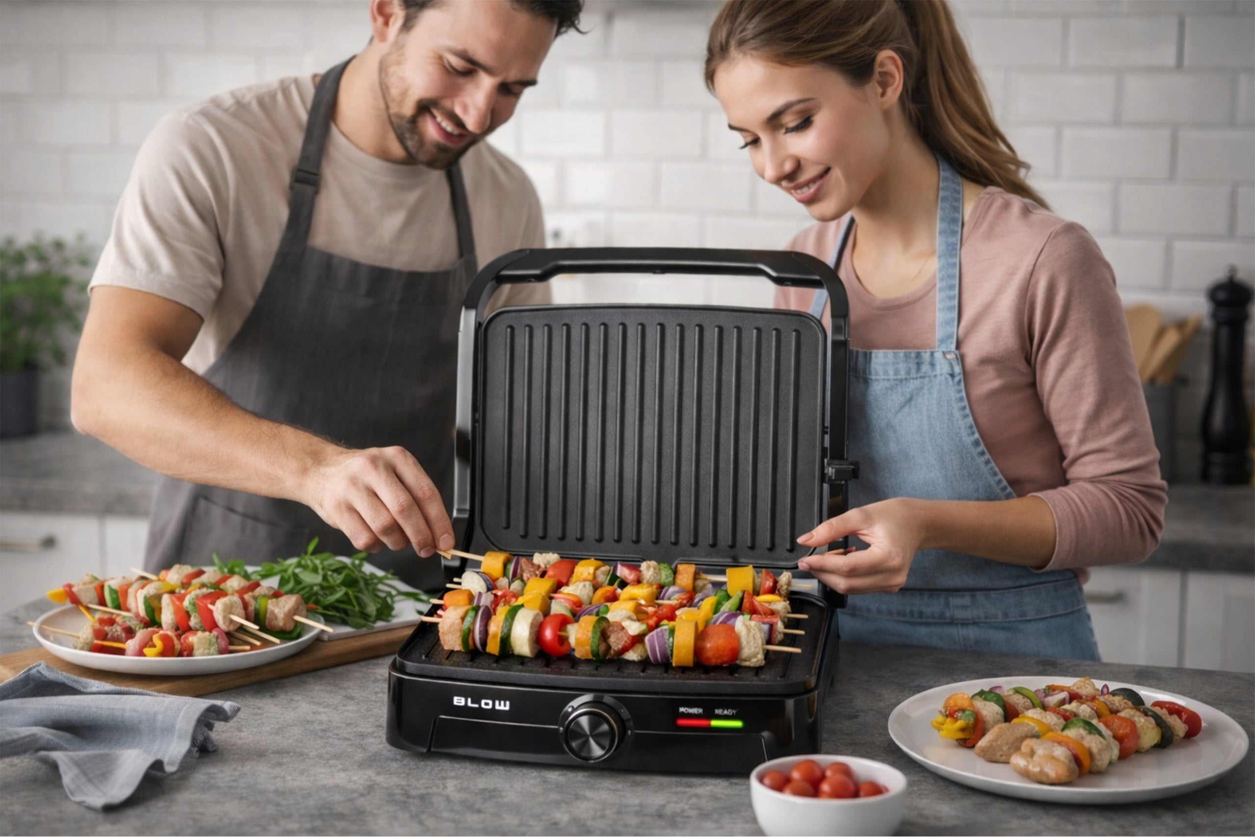 ELECTRIC GRILLING TOASTER FOLDING 180 STRONG 2500W Dominant color silver/gray