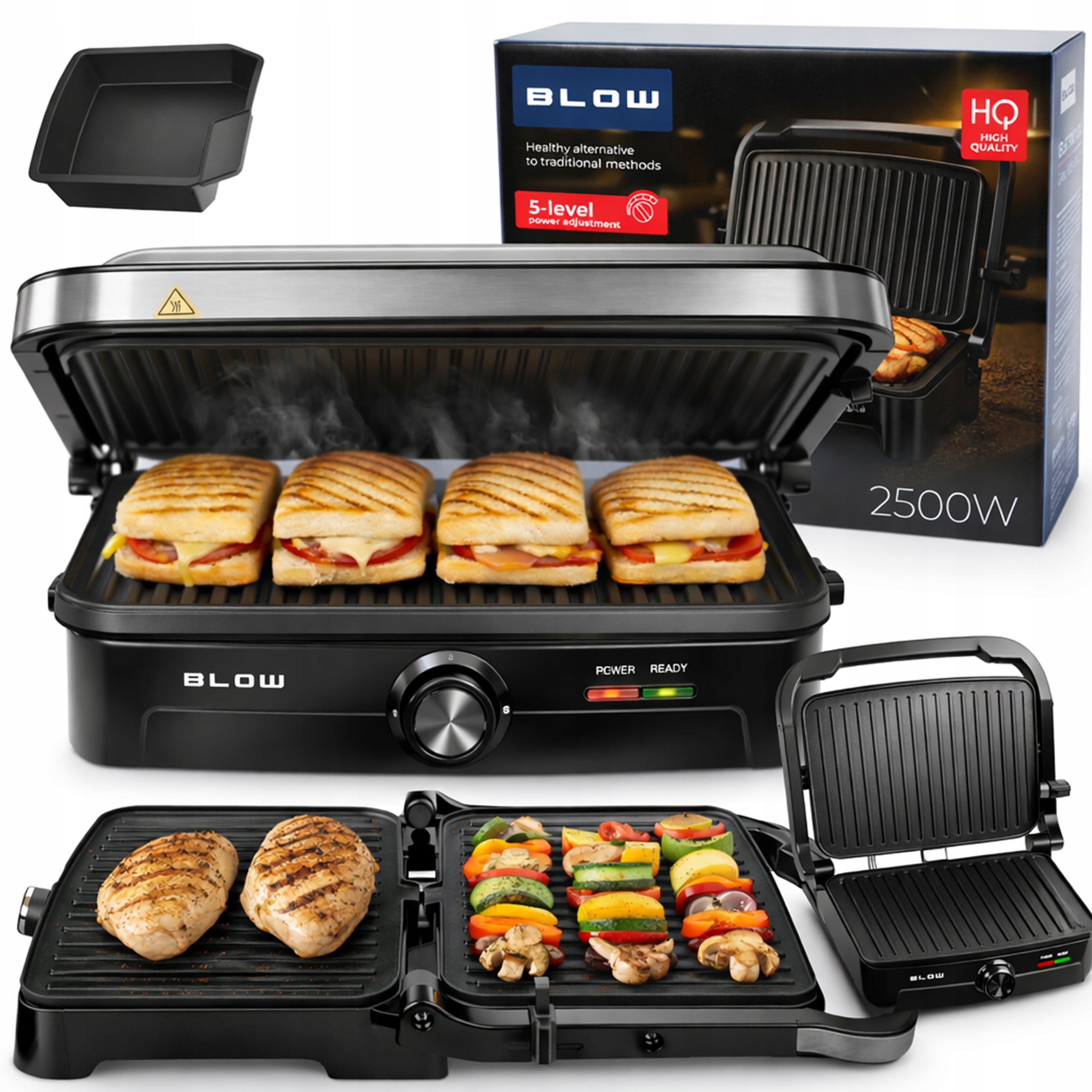 ELECTRIC GRILLING TOASTER FOLDING 180 STRONG 2500W