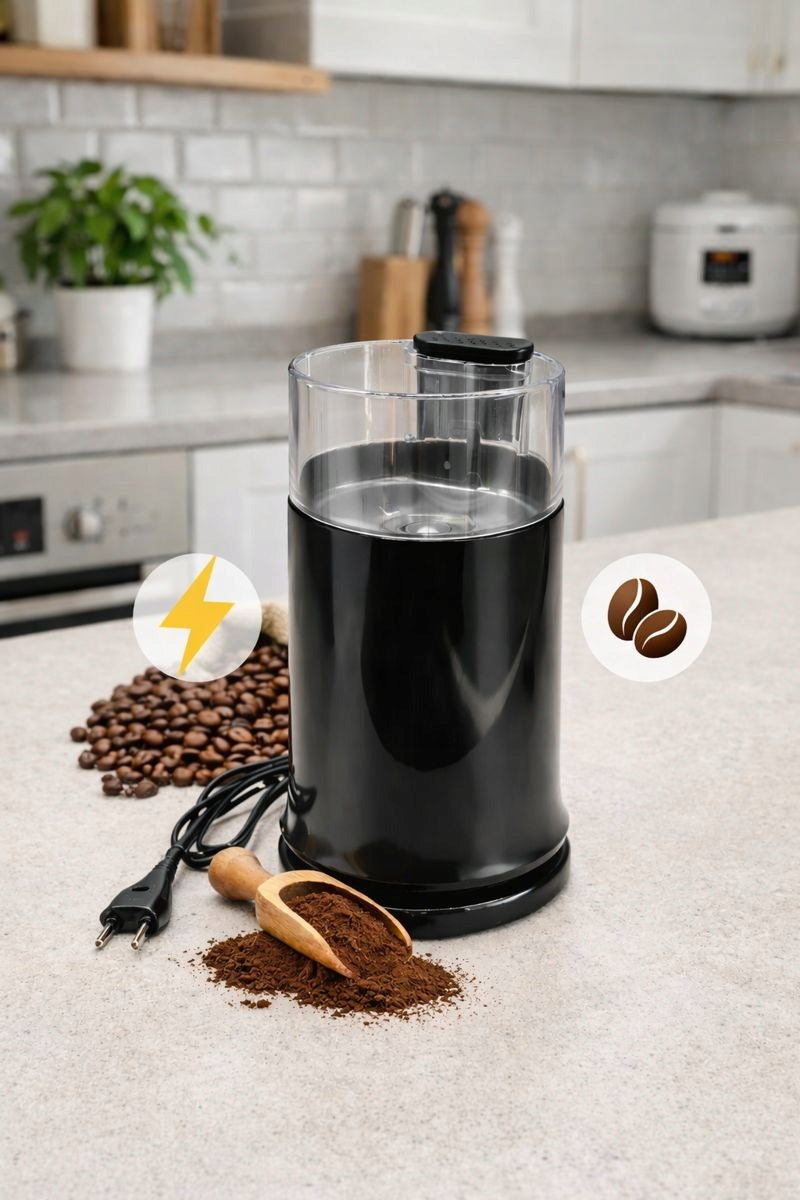 ELECTRIC GRINDER FOR GRINDING COFFEE NUTS SPICES POWERFUL 200W Manufacturer code Beaika 200W