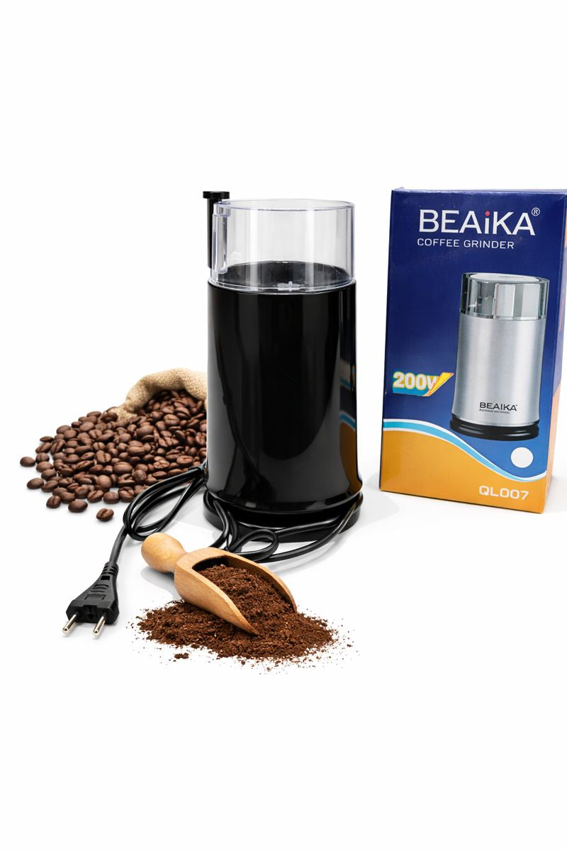 ELECTRIC GRINDER FOR GRINDING COFFEE NUTS SPICES POWERFUL 200W Packaging status original
