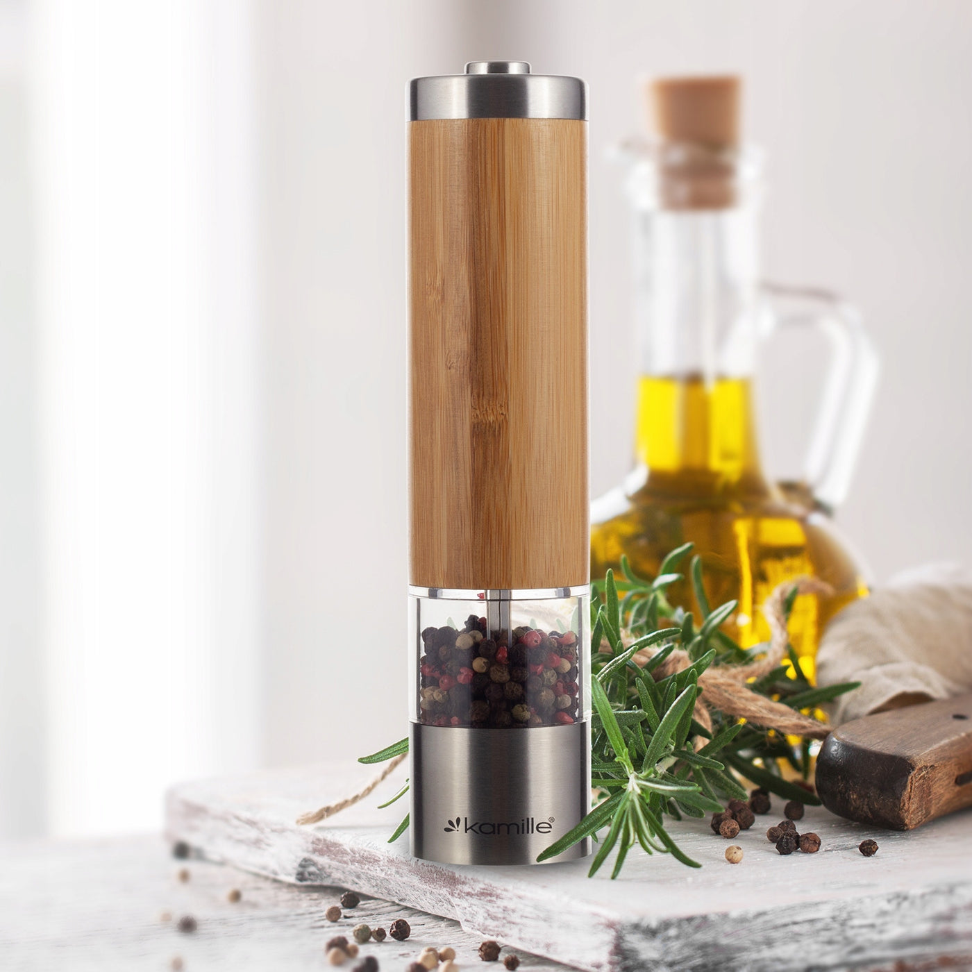 ELECTRIC GRINDER FOR PEPPER SALT spices strong ceramic KAMILLE Packaging status original