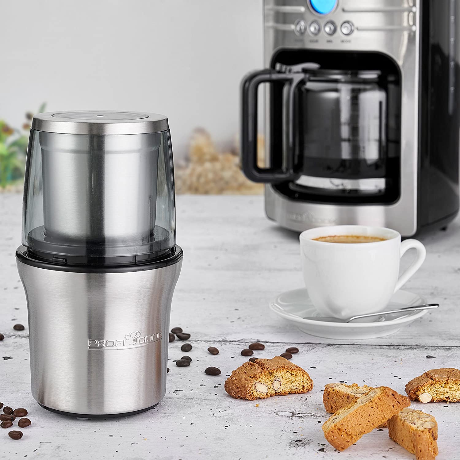 ELECTRIC GRINDER PROFICOOK 200W FOR COFFEE HERBS SPICES NUTS STEEL Manufacturer code PC-KSW 1021