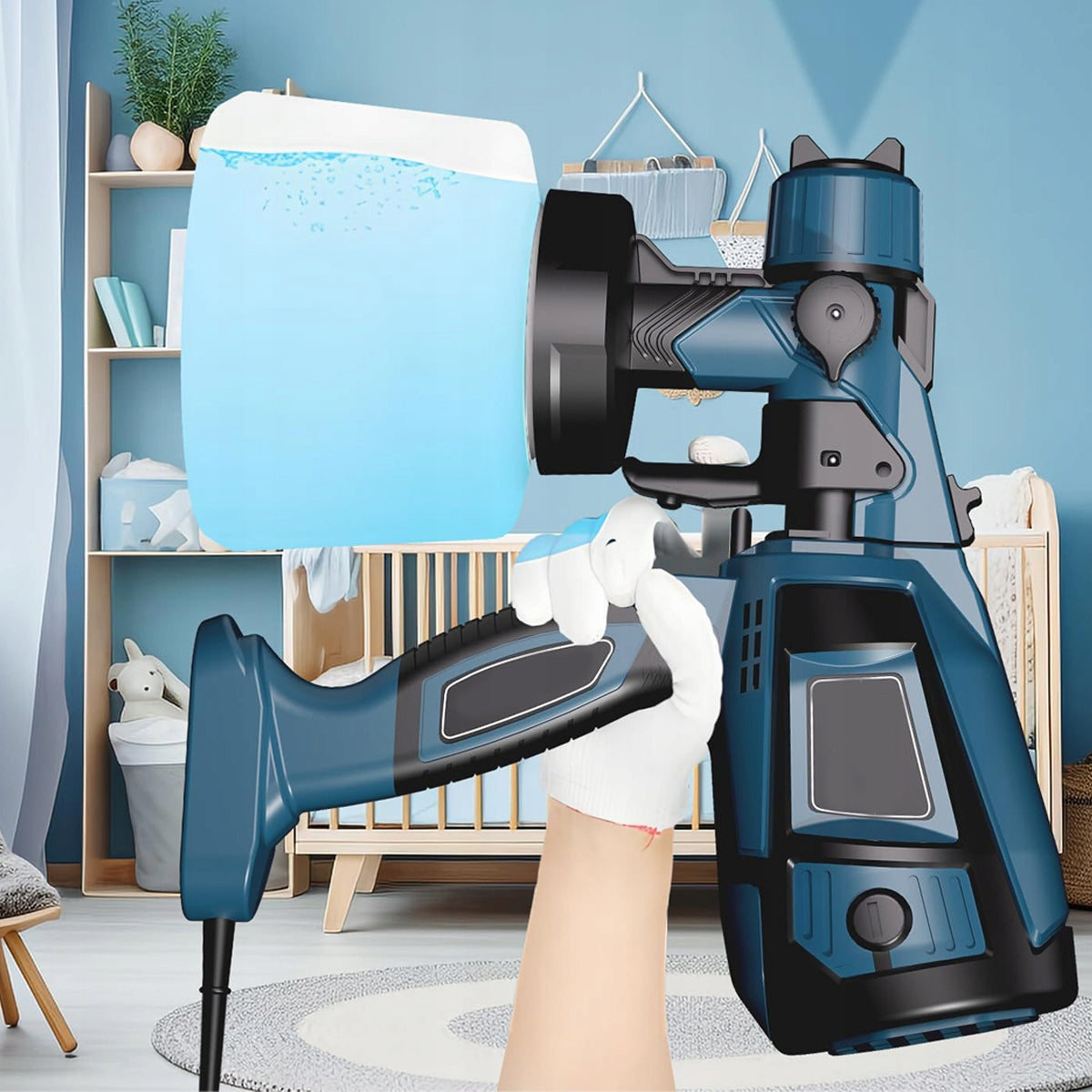 ELECTRIC GUN PAINT SPRAYER FOR PAINTING WALLS 4 NOZZLES 850W 1400ML Series PISTOLET MALARSKI