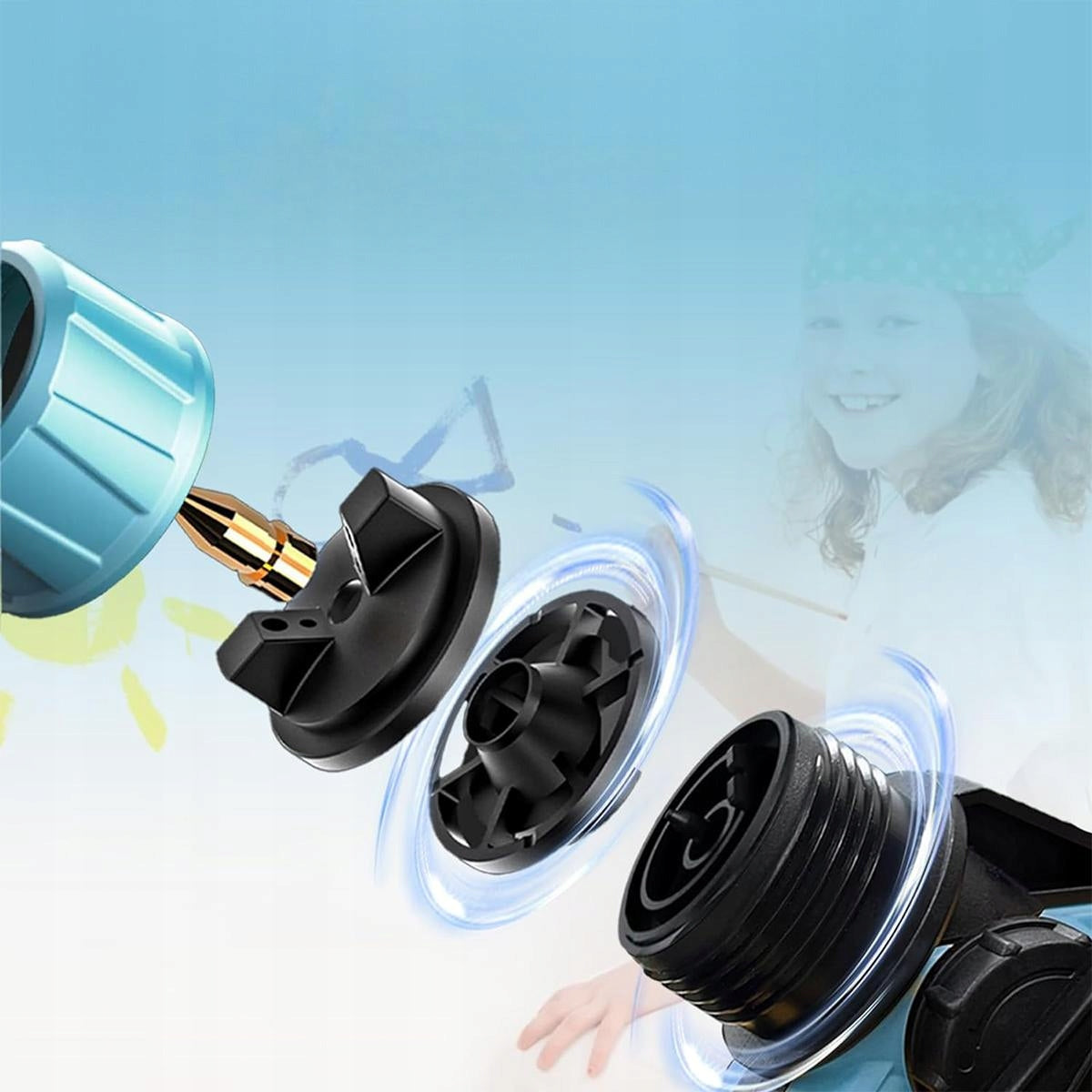 ELECTRIC GUN WITH 2 NOZZLES PAINT CONTAINER 1000 ML FOR MOCK-UP Brand no brand