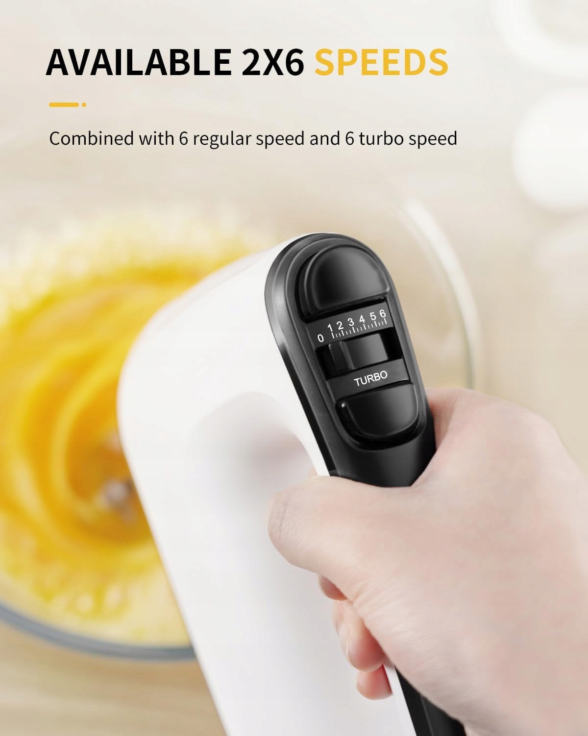 ELECTRIC HAND MIXER WHISK 6 SPEED TWOMEOW Packaging status original