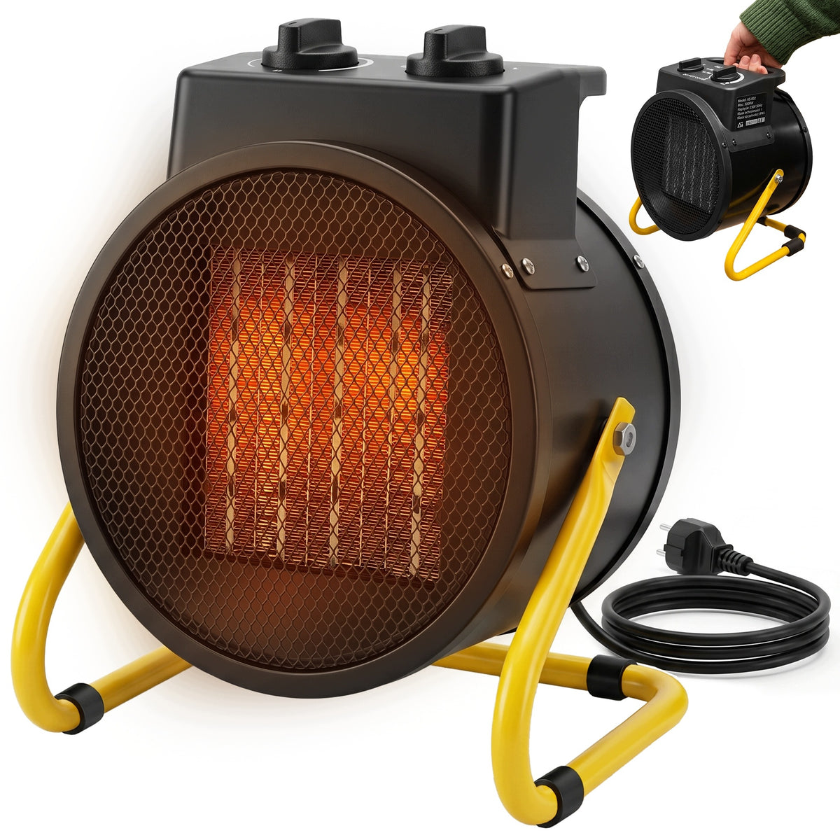 ELECTRIC HEATER 3000W FAN HEATER FARELKA TEROMSTAT HEATER