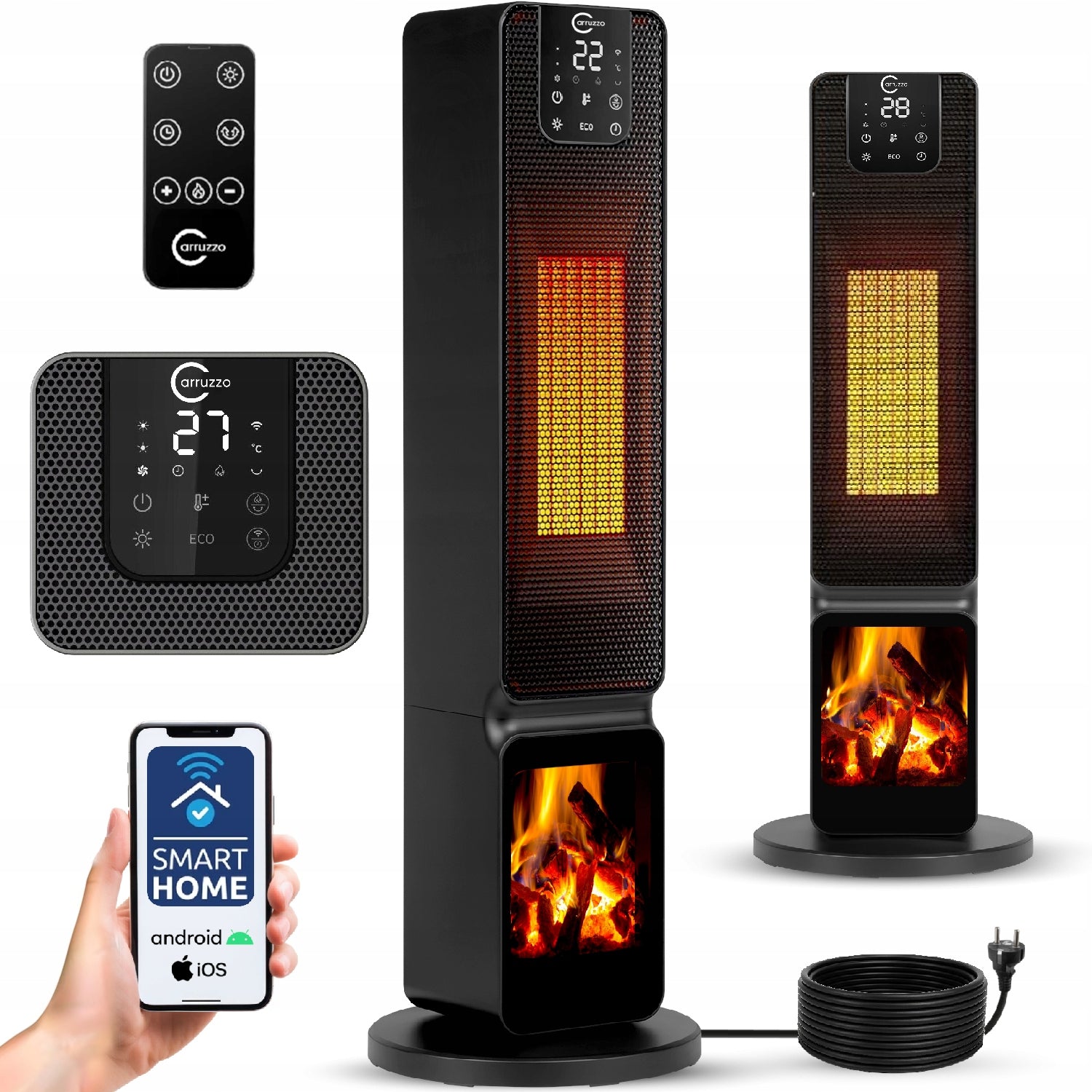 ELECTRIC HEATER FIREPLACE FARELKA home bathroom WIFI with THERMOSTAT