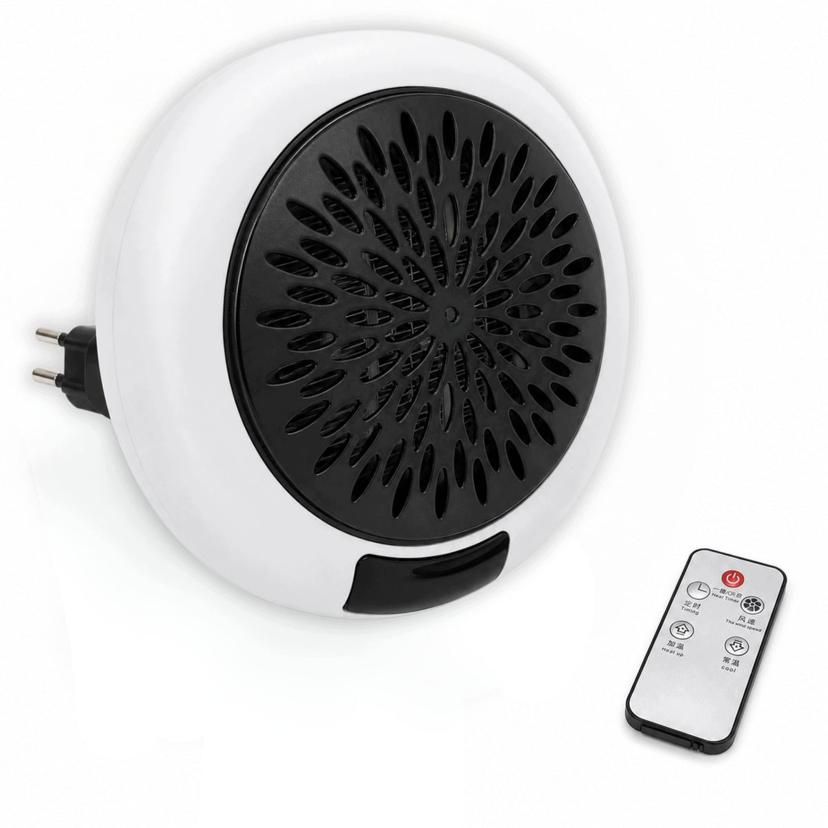 ELECTRIC HEATER MINI FAN 900W FOR OUTLET WITH REMOTE CONTROL