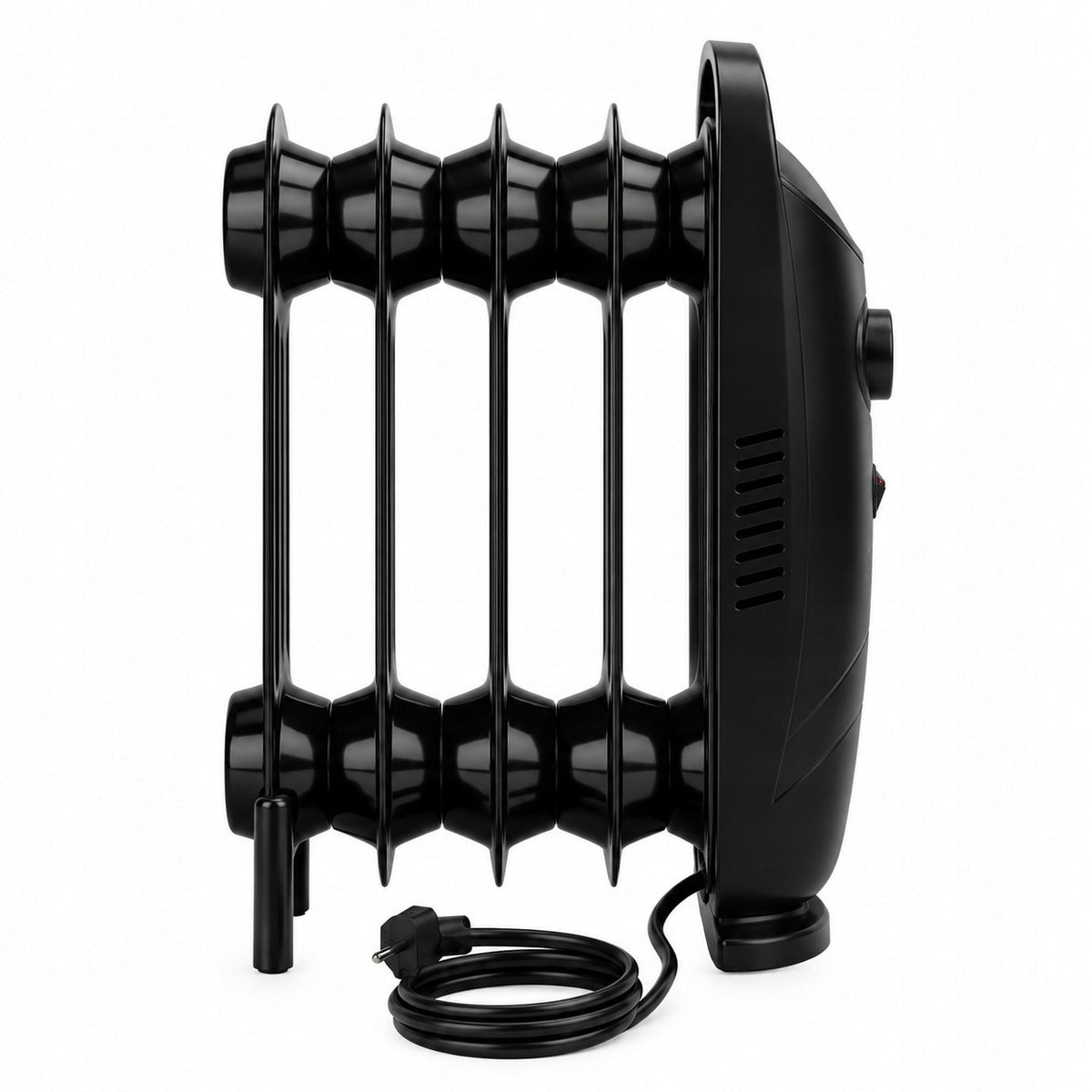 ELECTRIC HEATER OIL HEATER NOISELESS 5 RIBS 500WATT THERMOSTAT Packaging status original