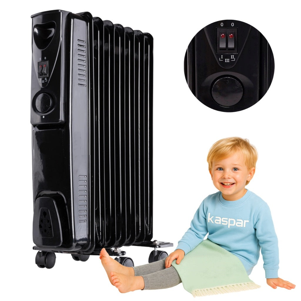 ELECTRIC HEATER OIL HEATER NOISELESS 7 RIBS THERMOSTAT 1500W
