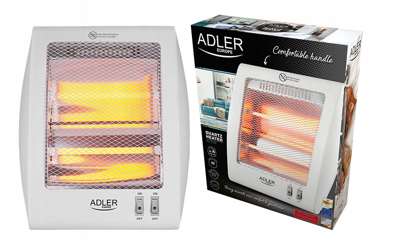 ELECTRIC HEATER QUARTZ STOVE 800W APRON EFFICIENT ADLER AD 7709 Packaging status original
