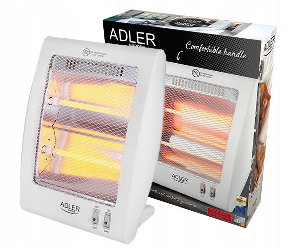 ELECTRIC HEATER QUARTZ STOVE 800W APRON EFFICIENT ADLER AD 7709