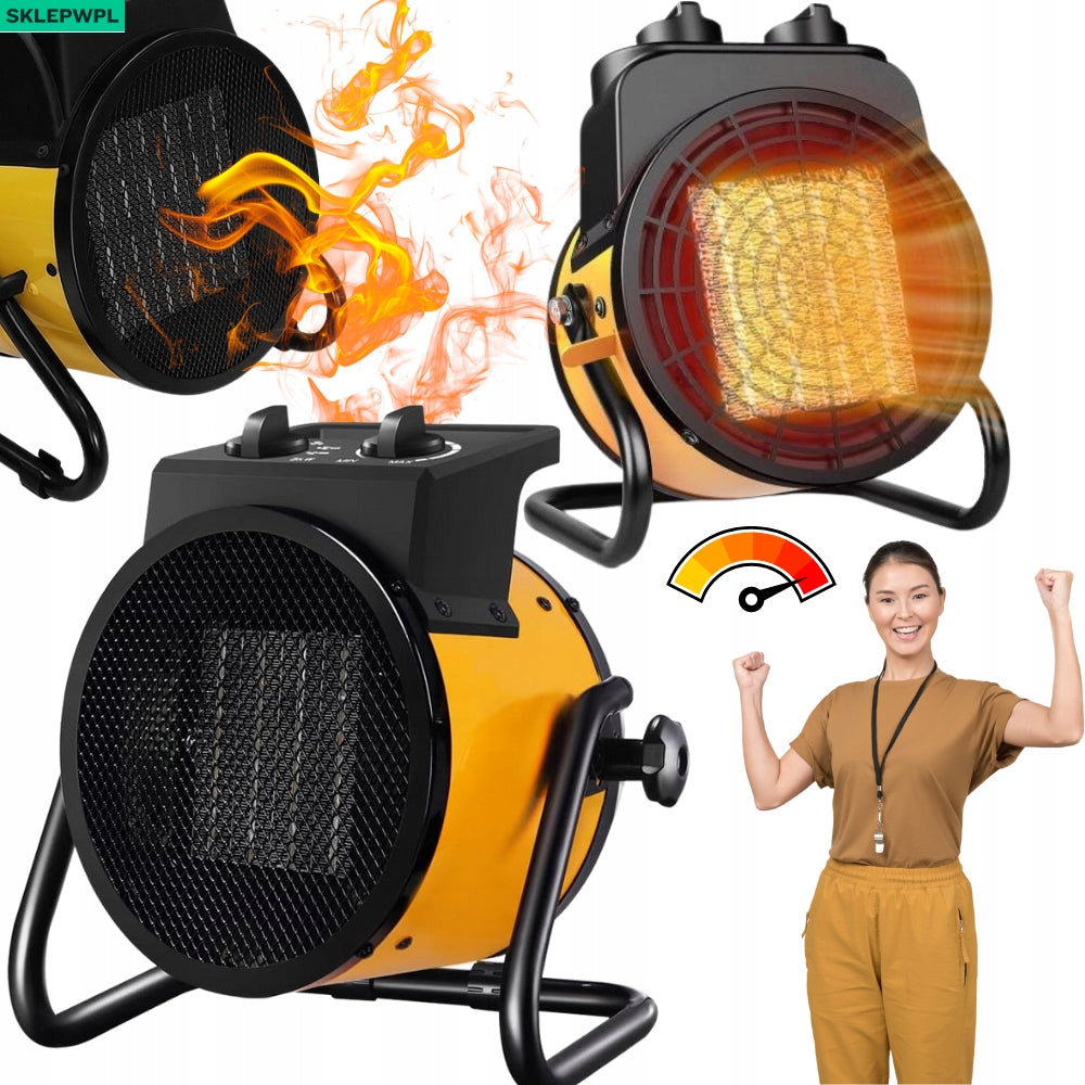 ELECTRIC HEATER heater apron STRONG 2kW blower with THERMOSTAT