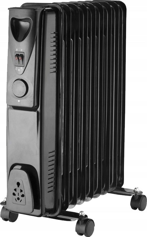 ELECTRIC HEATER oil 9 ribs 3 degrees of power 800/1200/2000W black