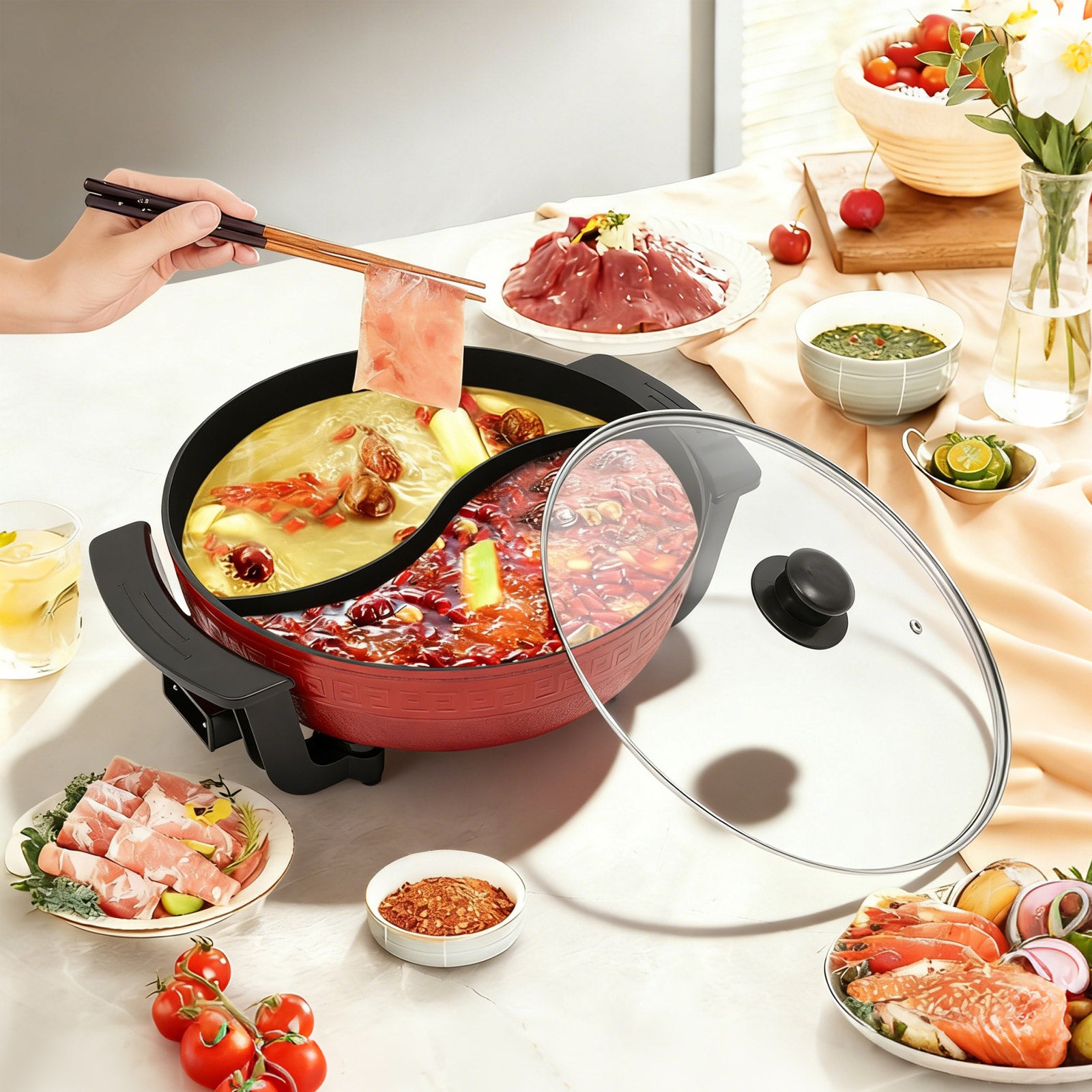 ELECTRIC HOT POT FOR HOT POT 1360W, 5 TEMPERATURE LEVELS 6L Brand no brand