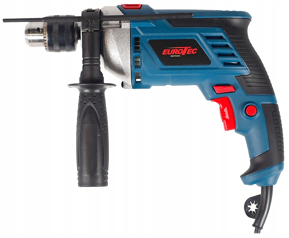 ELECTRIC IMPACT DRILL Ø13 1700W STRONG IMPACT + GEAR HOLDER SET Brand Eurotec