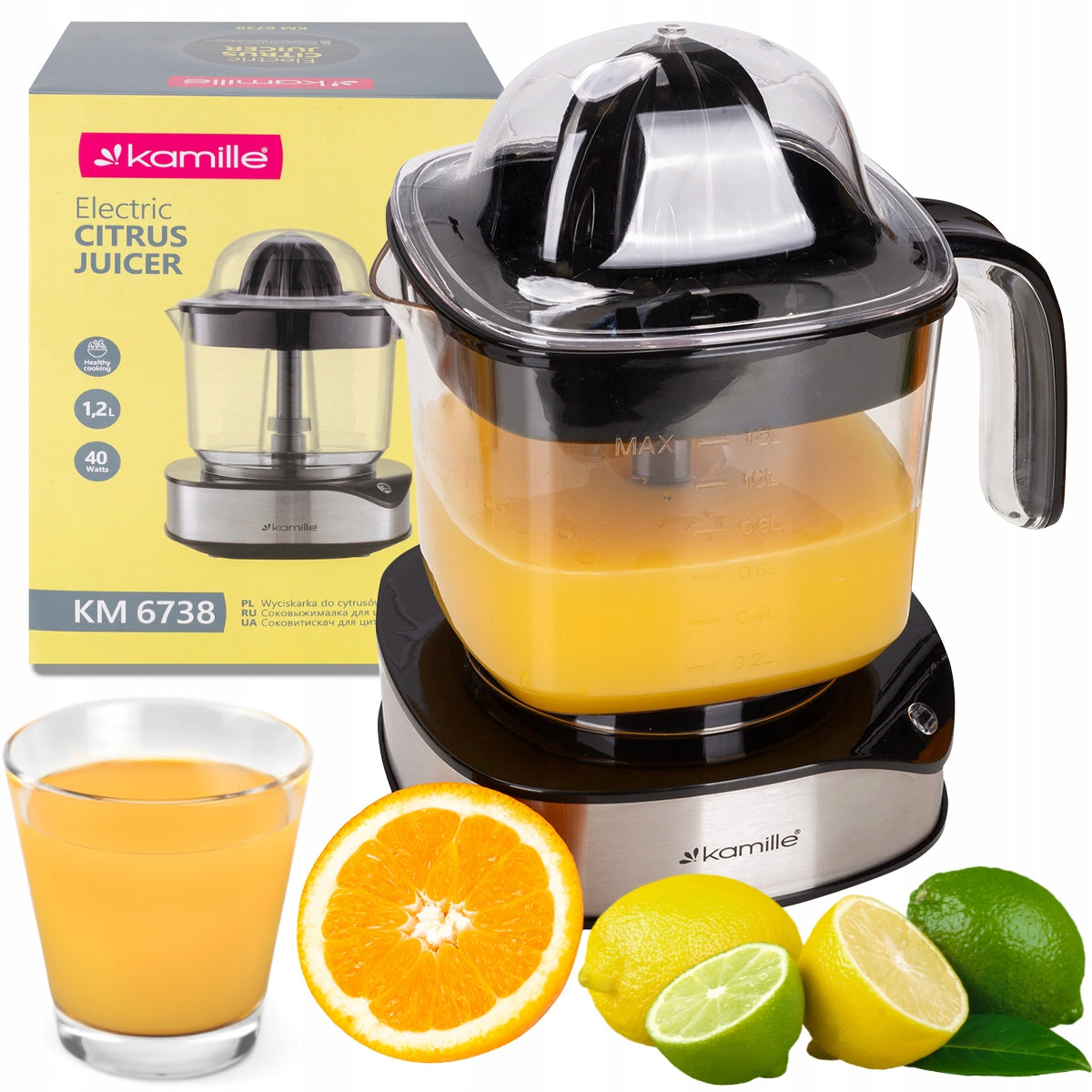 ELECTRIC JUICER CITRUS JUICER FRUIT JUICE STRONG 40W 1,2L