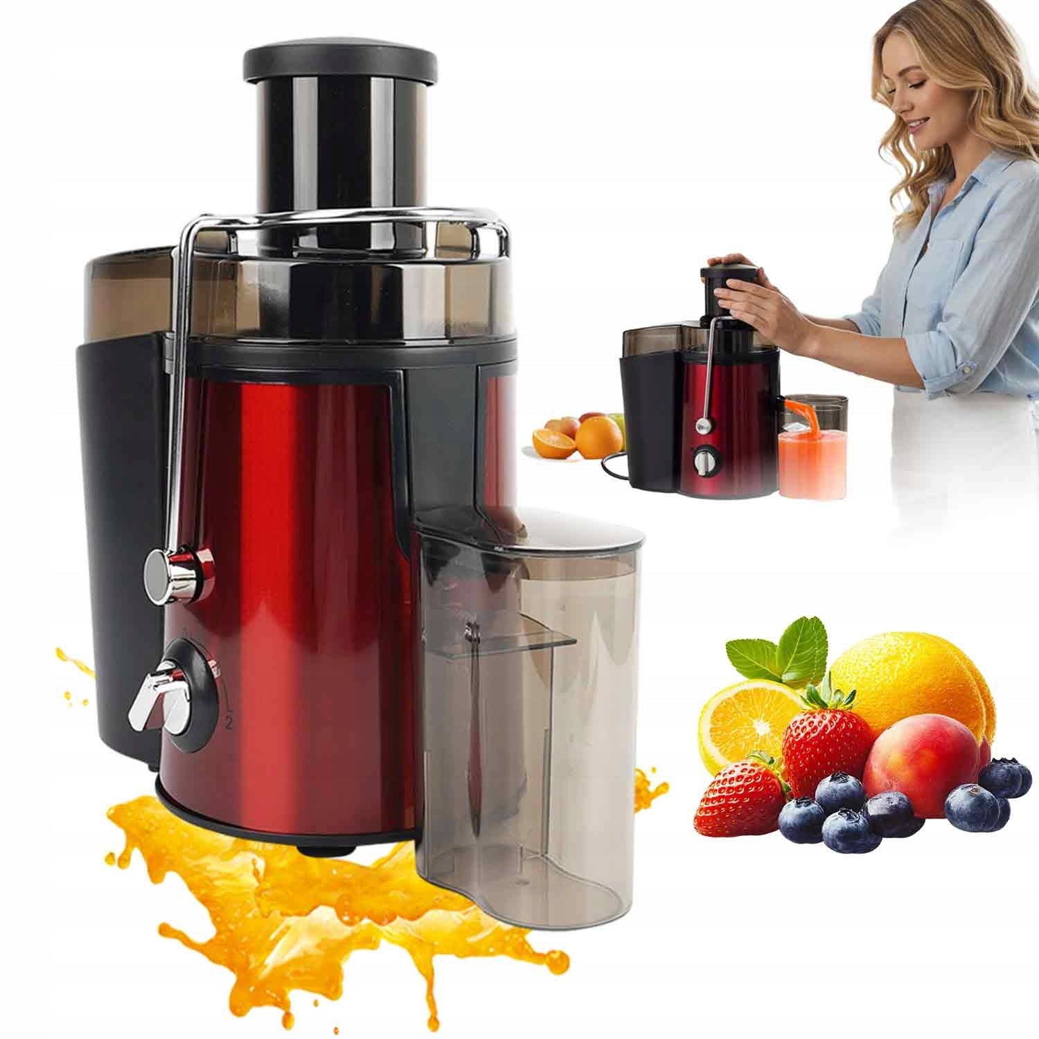 ELECTRIC JUICER WITH SAFETY LOCK FOR SAFE USE