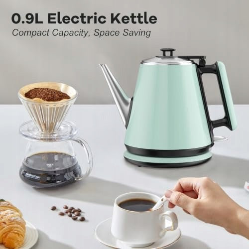 ELECTRIC KETTLE 0 9L - STAINLESS STEEL 304 1000W 4-6 MIN FOR KITCHEN Brand Premium