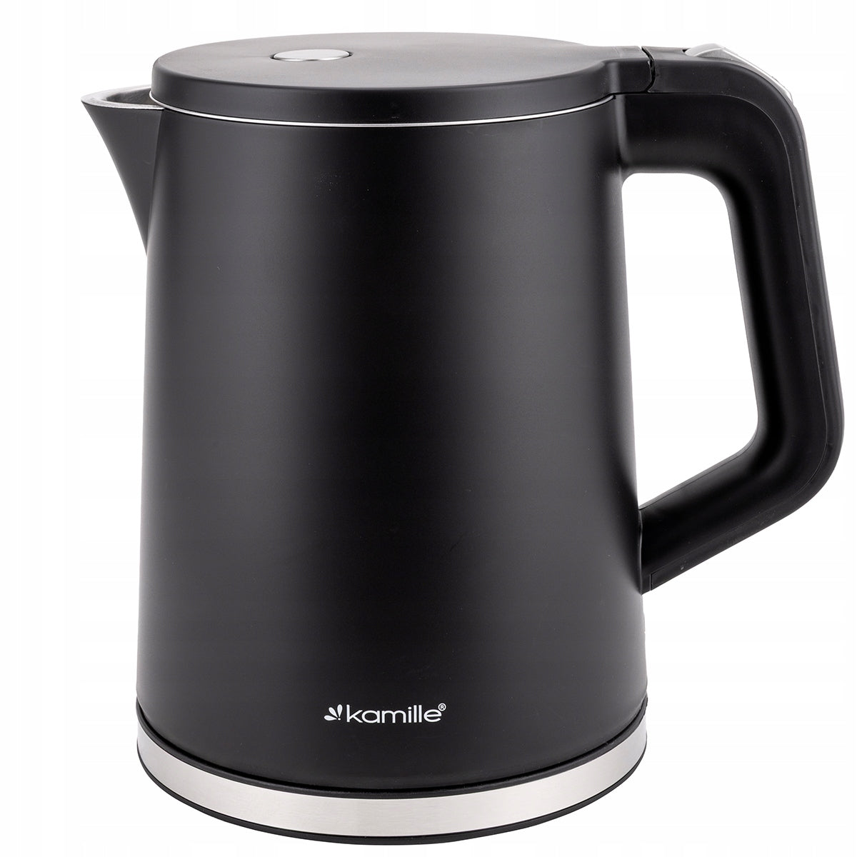 ELECTRIC KETTLE 1,2L BLACK MESH FILTER 1800W POWERFUL KAMILLE Packaging status original