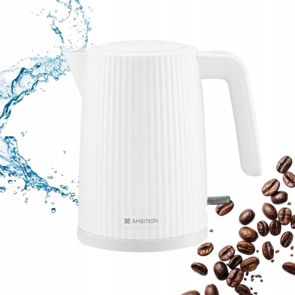 ELECTRIC KETTLE 1,7L WHITE AMBITION 2200W STRIPED