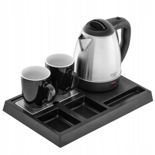ELECTRIC KETTLE CORDLESS STEEL HOTEL WELCOME SET 2 CUPS Manufacturer code AD1354