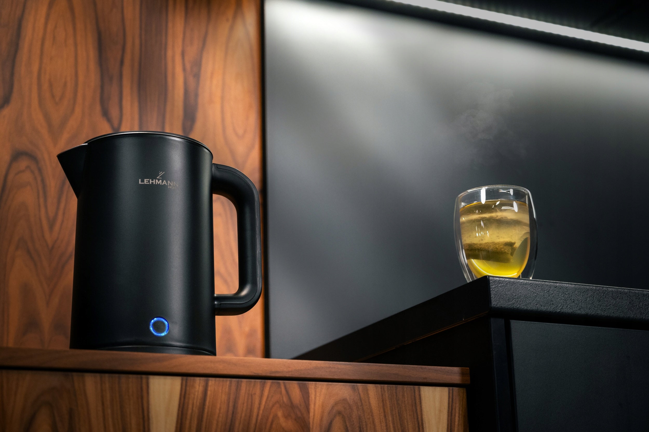 ELECTRIC KETTLE CORDLESS STRONG 2200W BLACK STEEL LARGE QUIET 1,7 Packaging status original