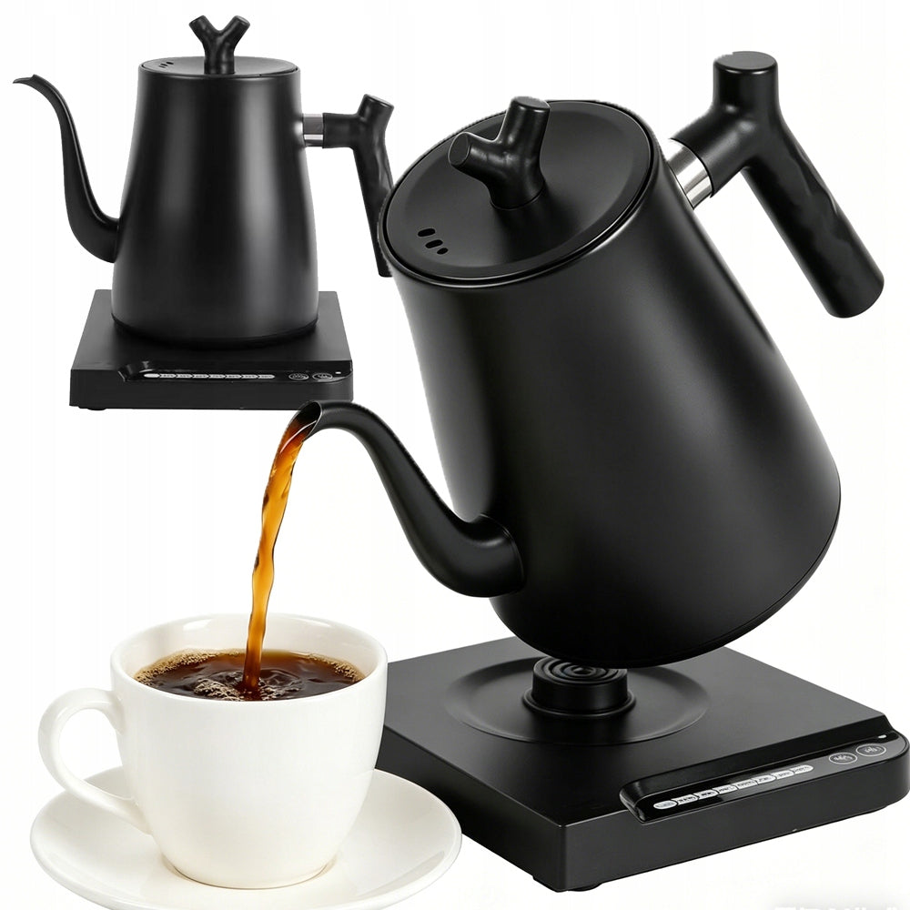 ELECTRIC KETTLE GESIA NECK METAL - 1000W 1 L 7 LEVELS TEMP BLACK