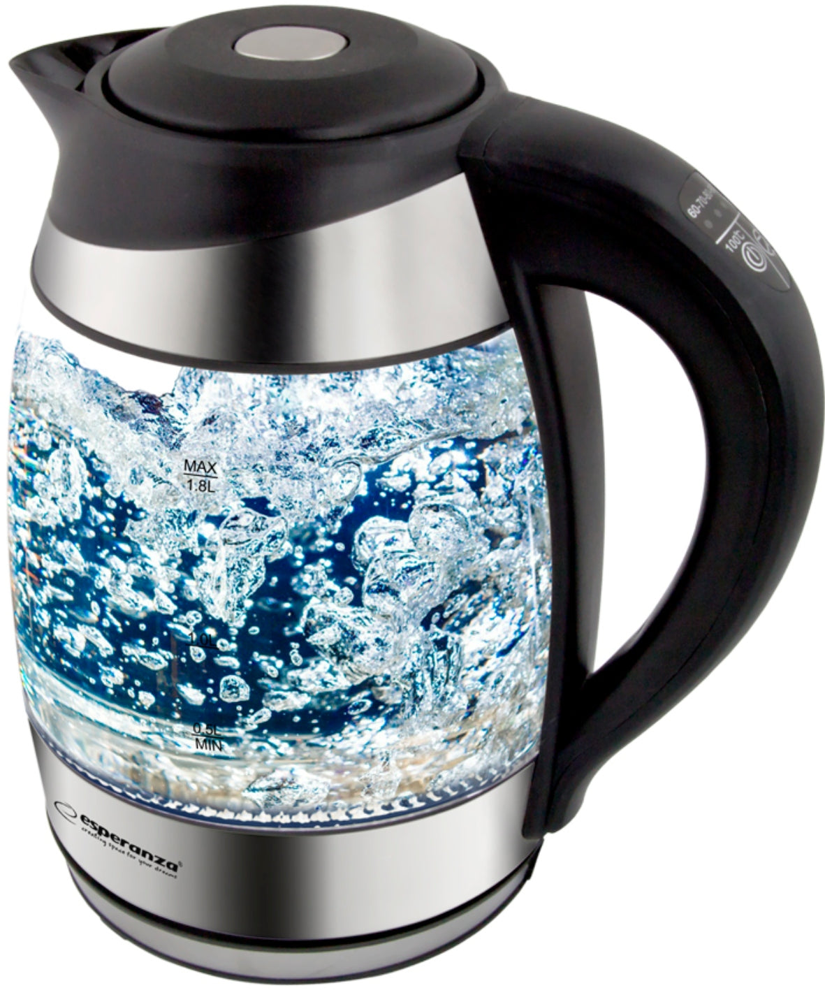 ELECTRIC KETTLE GLASS EKK026 ESPERANZA WITH TEMPERATURE CONTROL 2200W Packaging status original