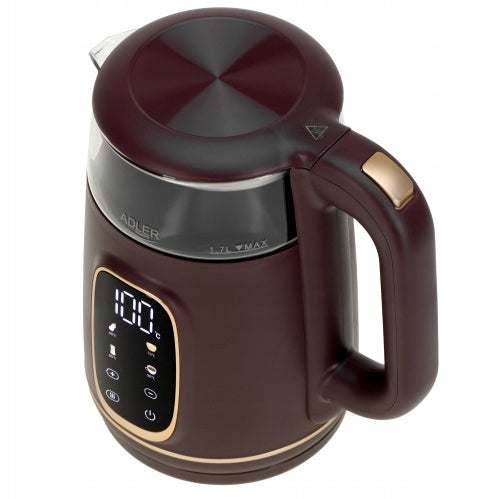 ELECTRIC KETTLE GLASS TEMPERATURE CONTROL 40-100C 1,7L 2200W LED Manufacturer code ad_1305bu czajnik metalowy