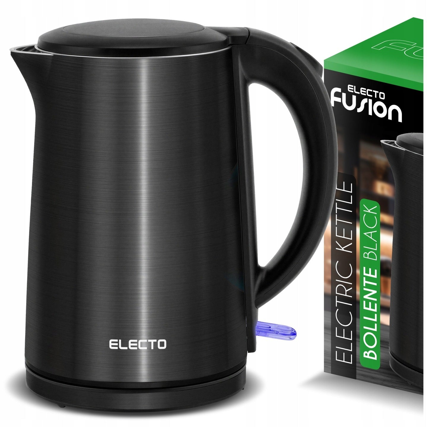 ELECTRIC KETTLE STEEL 1.7L WIRELESS STRONG BLACK 2200W QUIET