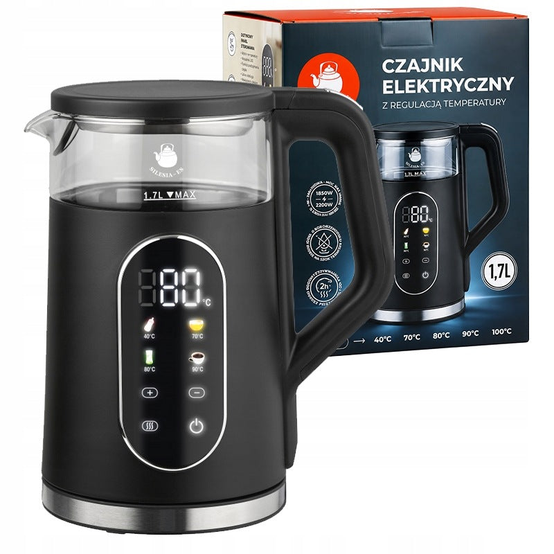 ELECTRIC KETTLE TEMPERATURE CONTROL 1,7L TOUCH GLASS 2200W