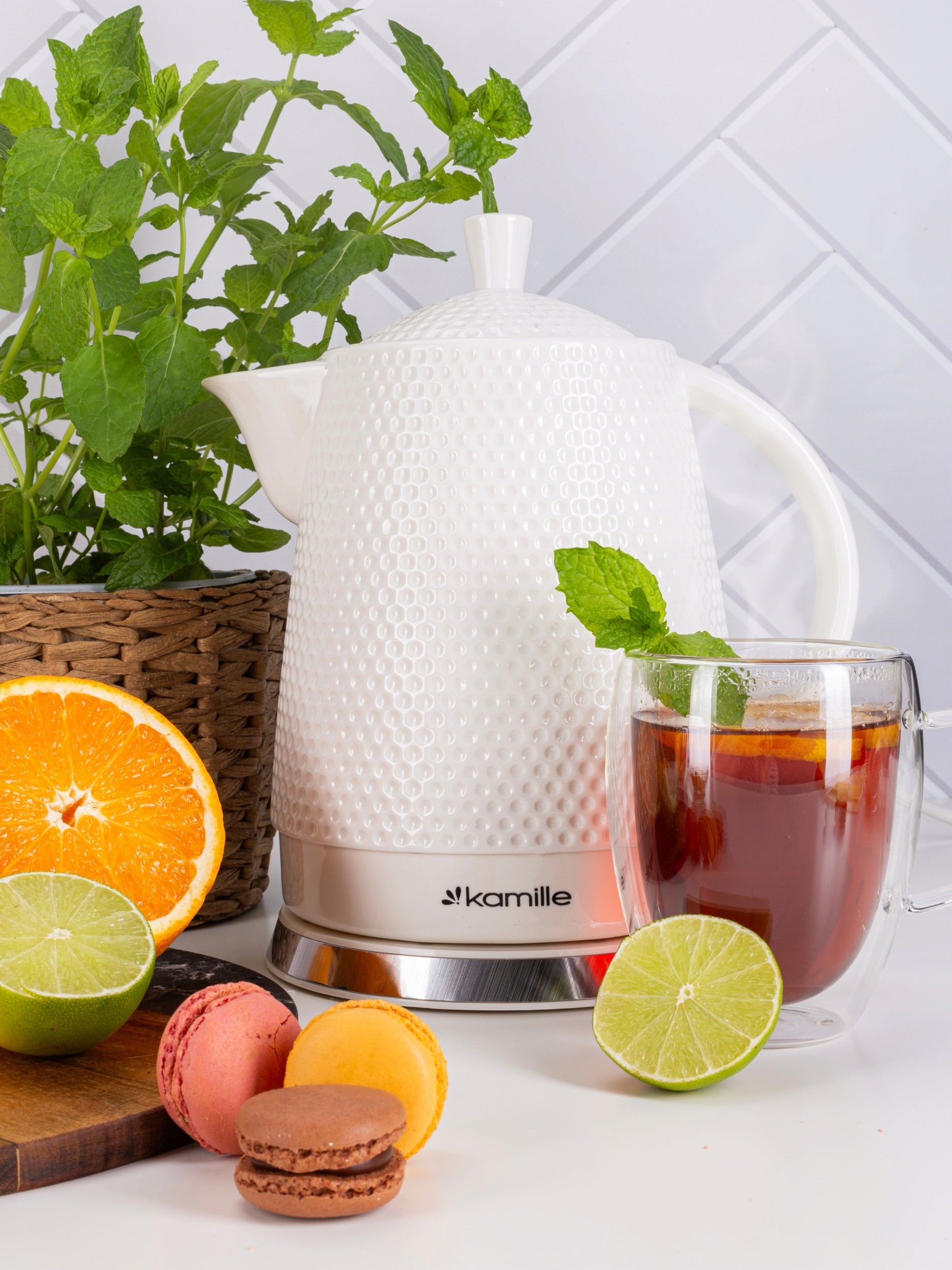 ELECTRIC KETTLE WIRELESS CERAMIC KAMILLE 1200 W 1,5 L white EAN (GTIN) 5903148925936