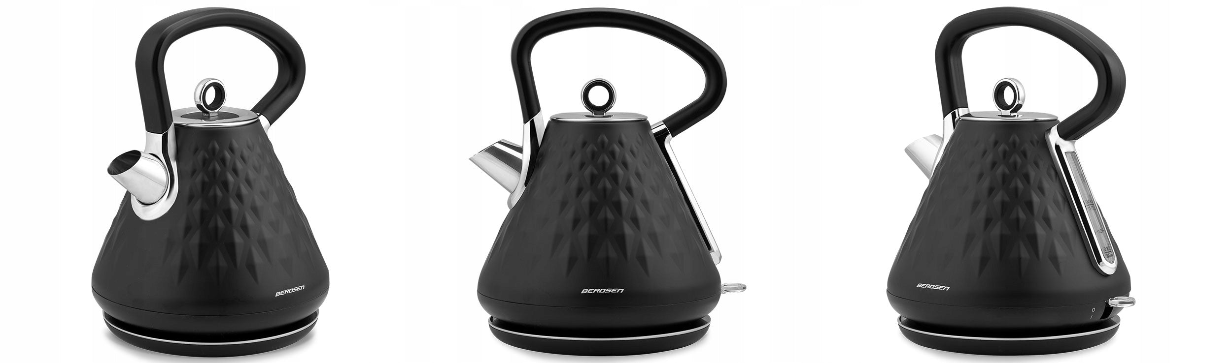 ELECTRIC KETTLE WIRELESS PYRAMID FASHIONABLE 1,7L TEMPERATURE INDICATOR Brand Berdsen