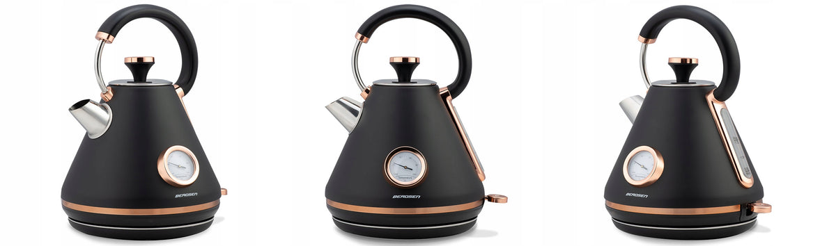 ELECTRIC KETTLE WIRELESS RETRO PYRAMID 1,7L TEMPERATURE INDICATOR Manufacturer code 370100