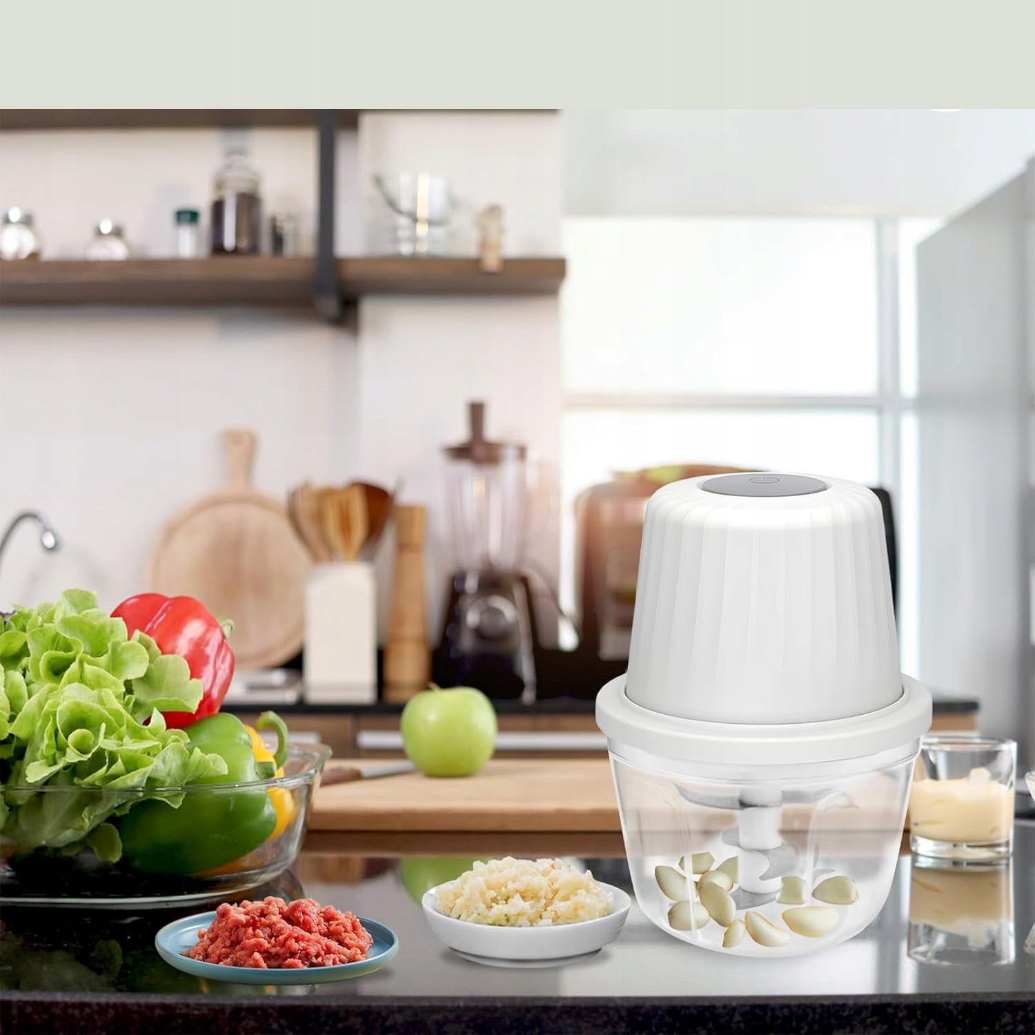 ELECTRIC KITCHEN SHREDDER 400 ML, PORTABLE MIXER WITH 6 BLADES Brand no brand