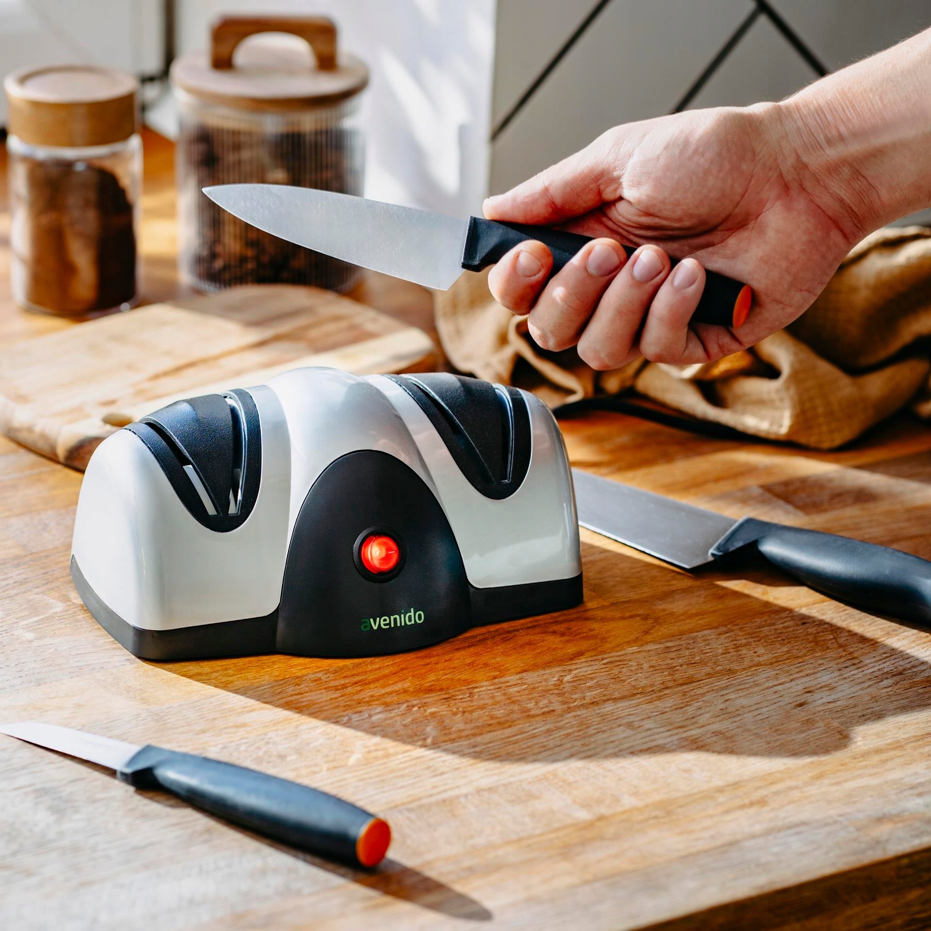 ELECTRIC KITCHEN STEEL KNIFE SHARPENER 2in1 Donkey 40V 230V Brand avenido