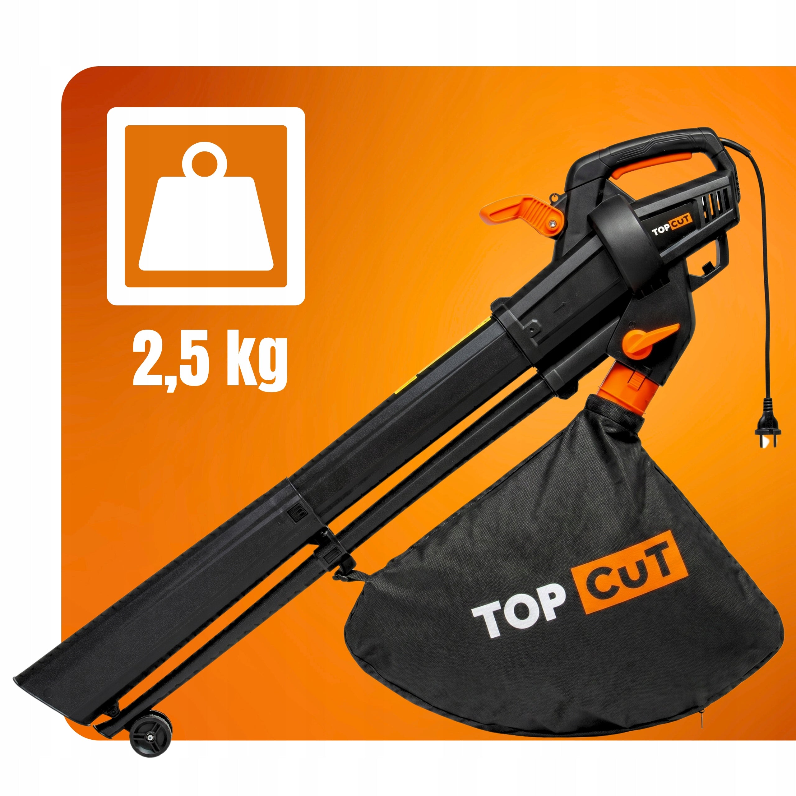 ELECTRIC LEAF BLOWER 3IN1VACUUM CLEANER SHREDDER 35L 252km/h 3500W Brand Top CUT