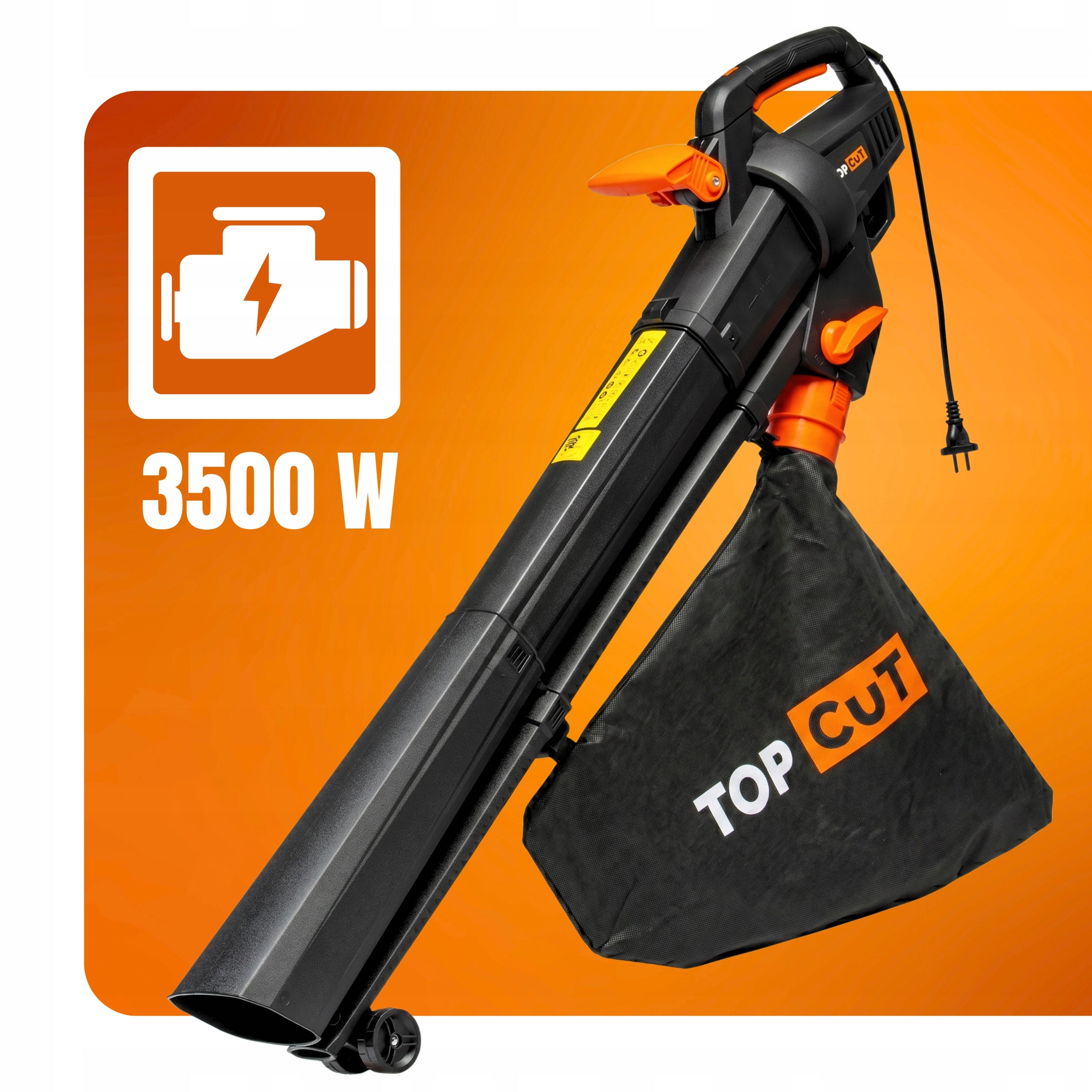 ELECTRIC LEAF BLOWER 3IN1VACUUM CLEANER SHREDDER 35L 252km/h 3500W Power supply electrical